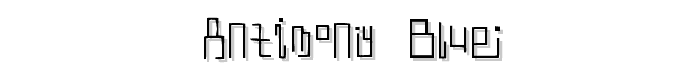 Antimony Blue font